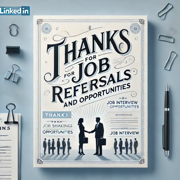 Thanks for Job Referrals and Opportunities