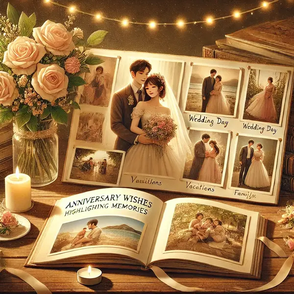 Anniversary Wishes Highlighting Memories