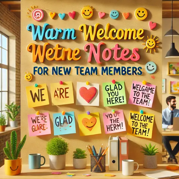 Warm Welcome Notes for New Team Members