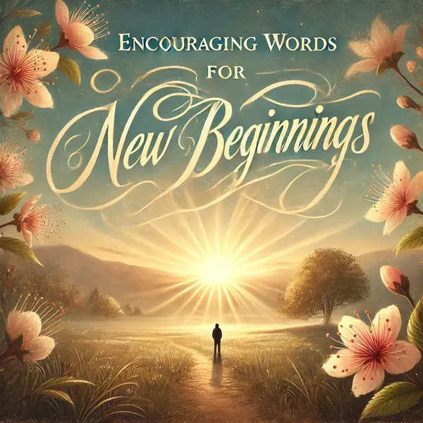 Encouraging Words for New Beginnings