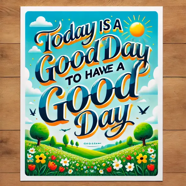 Today Is a Good Day to Have a Good Day