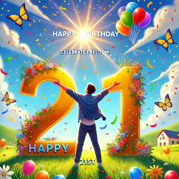 21st Birthday Wishes to Celebrate Freedom