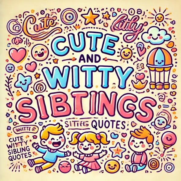 Cute and witty sibling quotes

