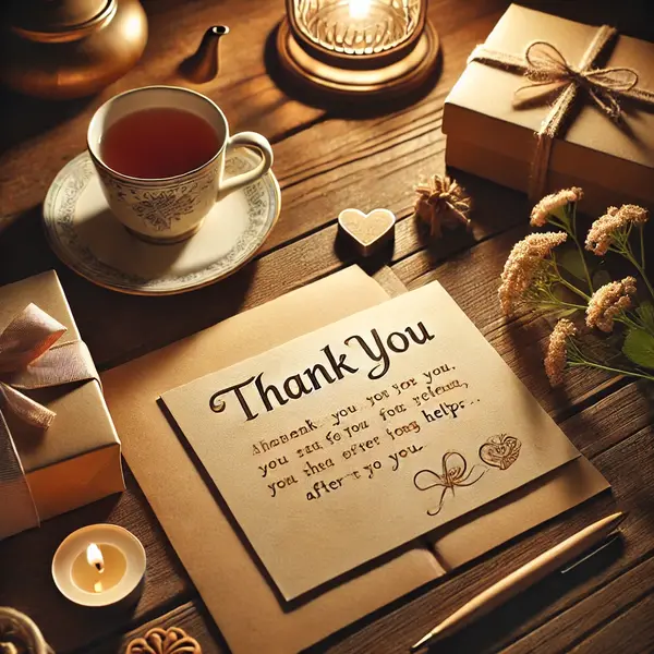 Thank you messages after receiving help