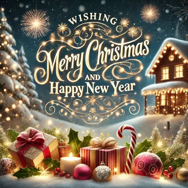 Wishing Merry Christmas and Happy New Year