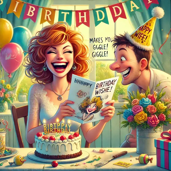 Playful and humorous birthday messages for your wife