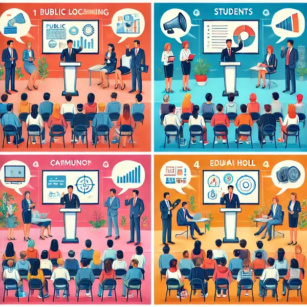 Public speaking tips based on audience type