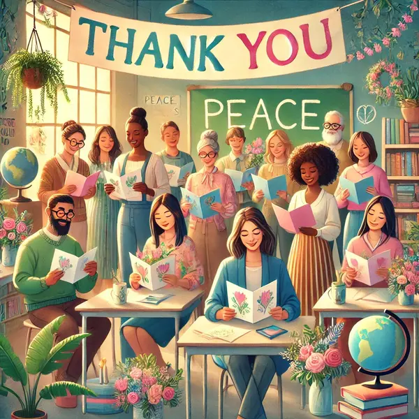 Thankful messages and peaceful wishes for educators