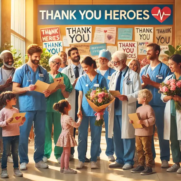 Gratitude messages for healthcare professionals