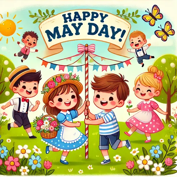 Simple May Day Wishes For Kids And Little Ones