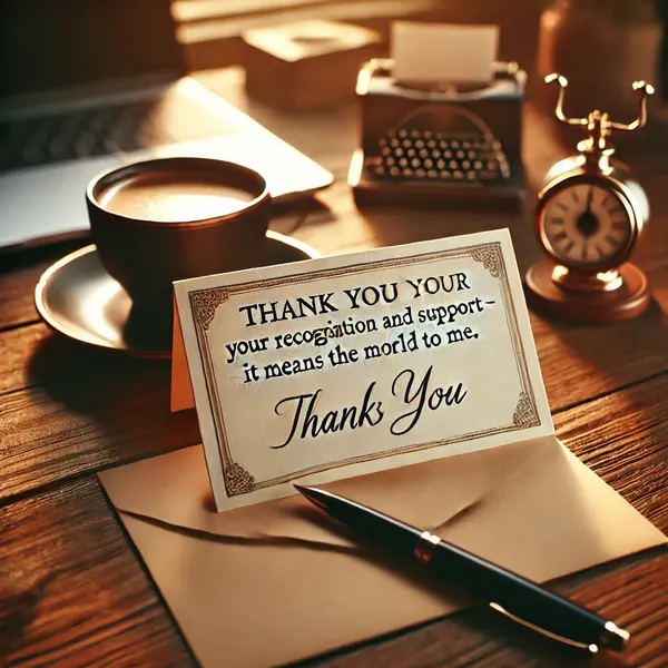 Warm Appreciation Notes for Boss’s Recognition