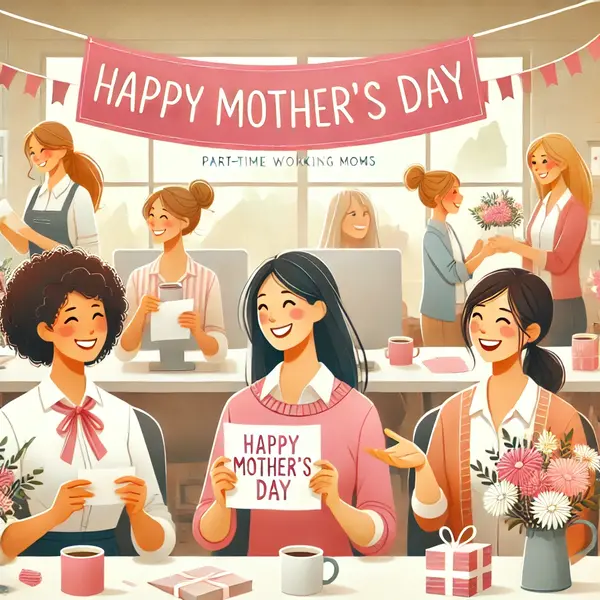 Special Mother’s Day Greetings for Part-Time Coworker Moms