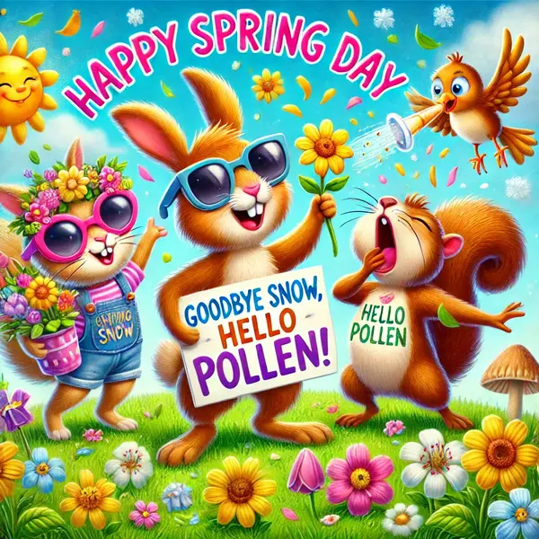 Happy Spring Day Wishes with Humor