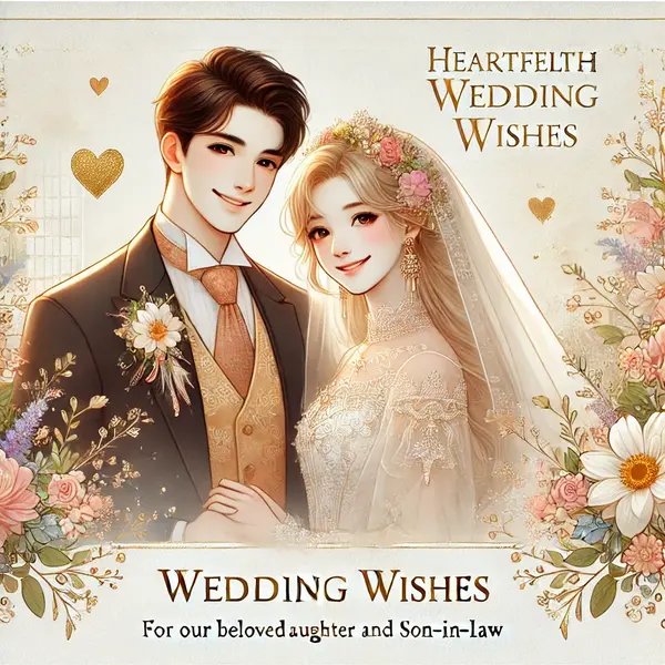 Synonymous Wedding Wishes for Daughter and Son-in-Law
