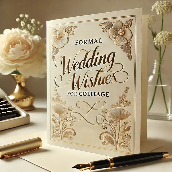 Formal Wedding Wishes for Colleague
