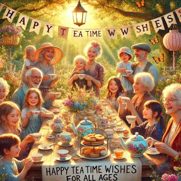 Happy Tea Time Wishes for All Ages