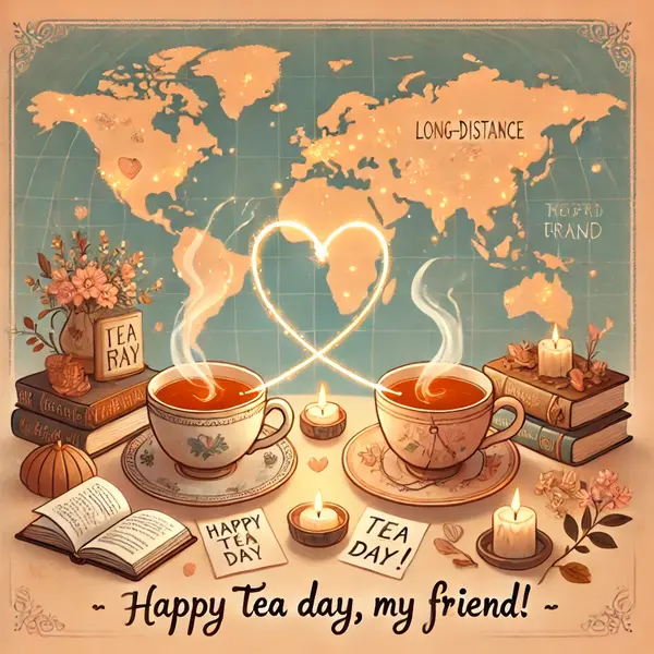 Tea Day Greetings for Long Distance Friends