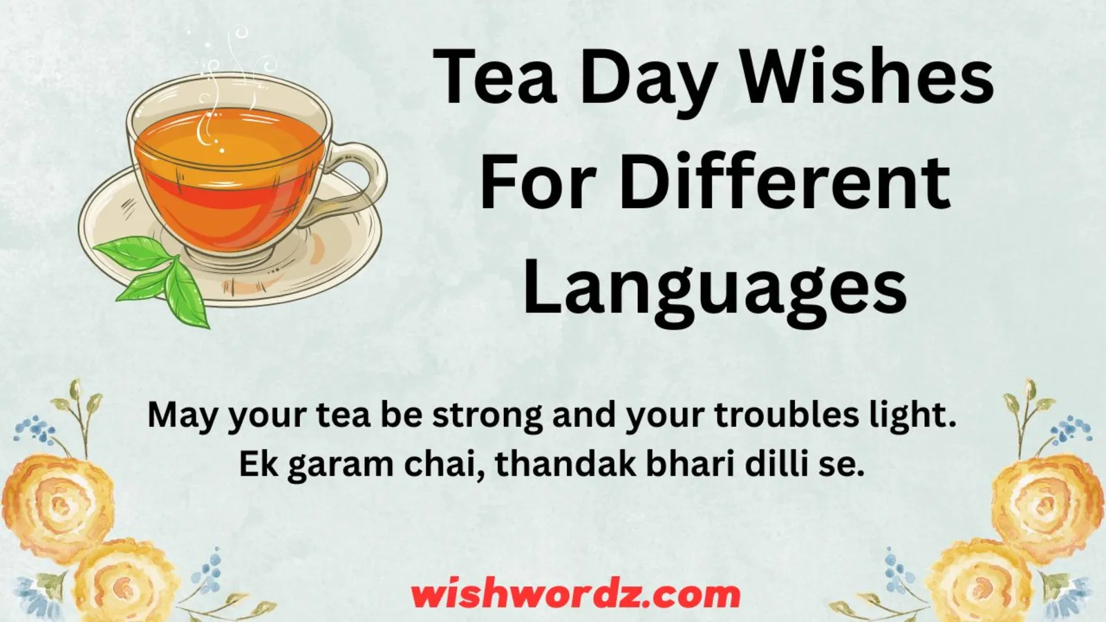 Tea Day Wishes for Different Languages