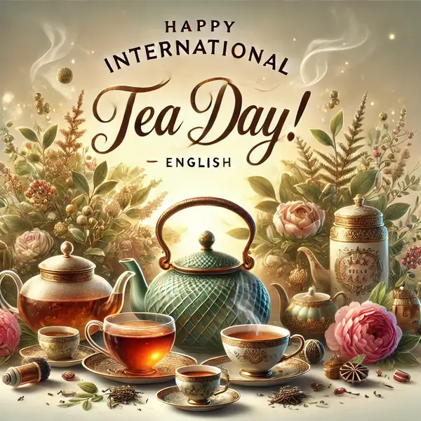 International Tea Day greetings in English
