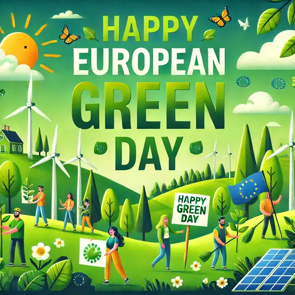 European Green Day Wishes for Social Media