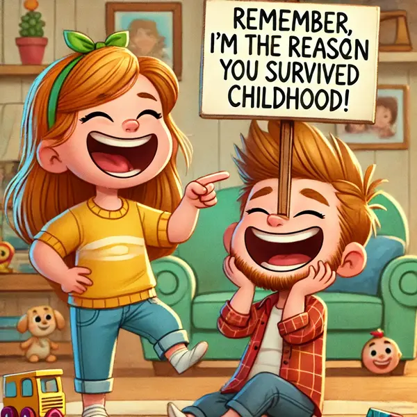 Funny Quotes for Brother from Sister to Make Him Laugh