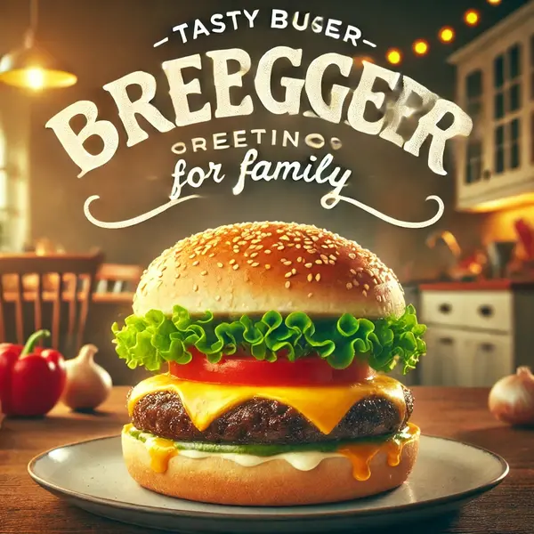 Tasty Burger Greetings for Family