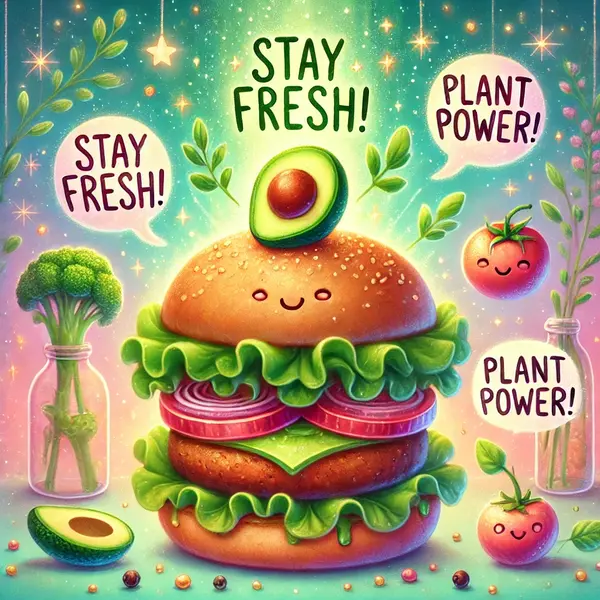 Veggie Burger Wishes and Quotes