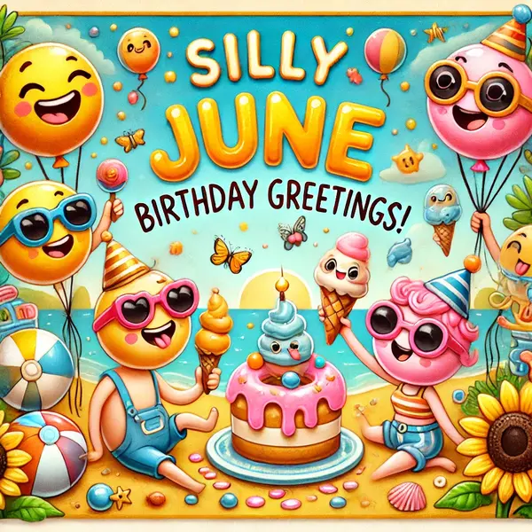 Silly June Greetings for Birthdays