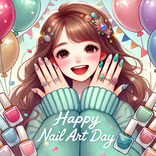 Nail Art Day Messages for Girls