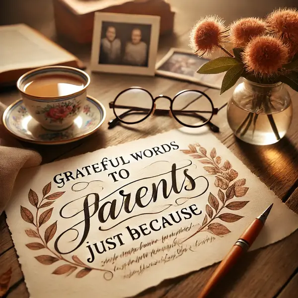 Grateful Words to Parents Just Because