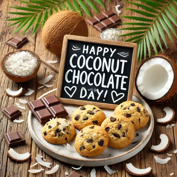 Coconut Chocolate Cookie Day Captions