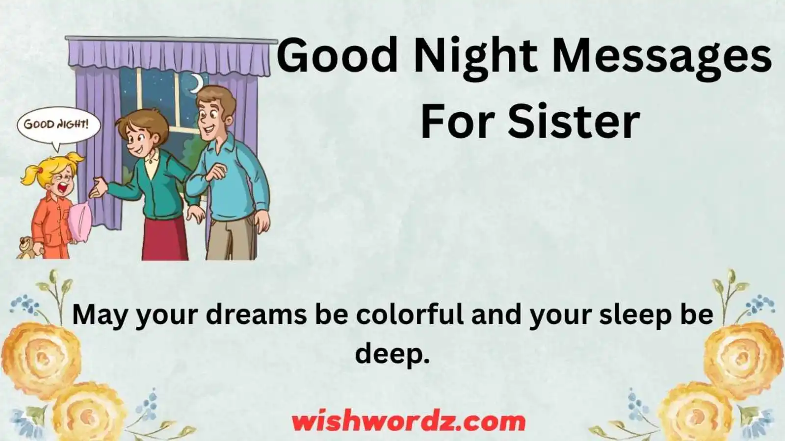 Good Night Messages for Sister