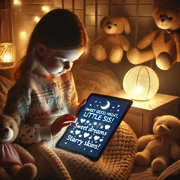 Sweet Good Night Texts for Younger Sister