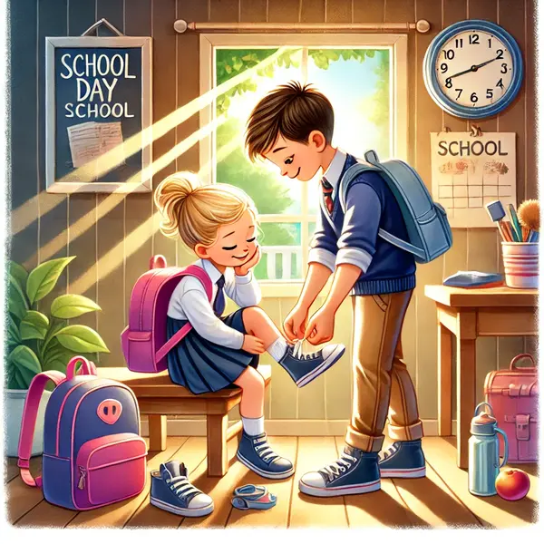 Sweet School Day Wishes for Siblings