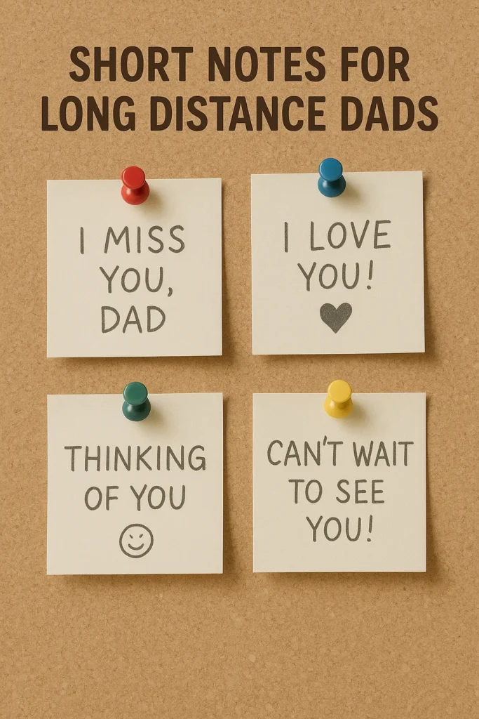 Short notes for long distance dads
