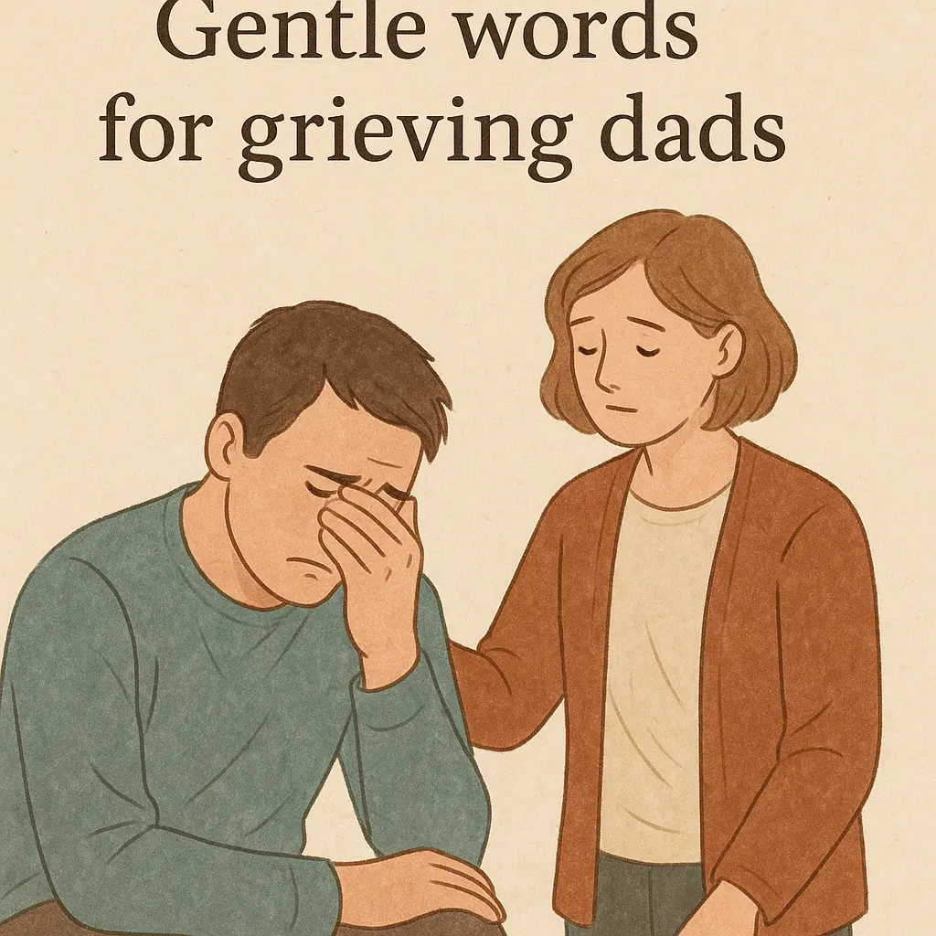 Gentle words for grieving dads