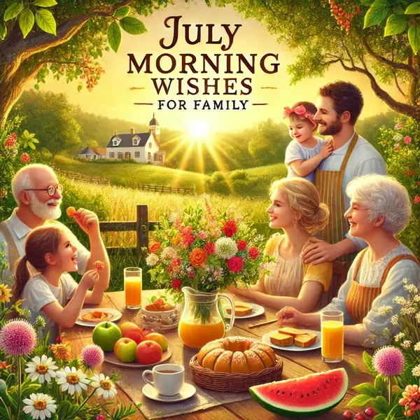 July Morning Wishes for Family