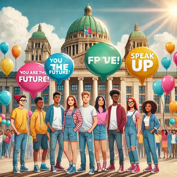 Joyful messages for young future parliamentarians