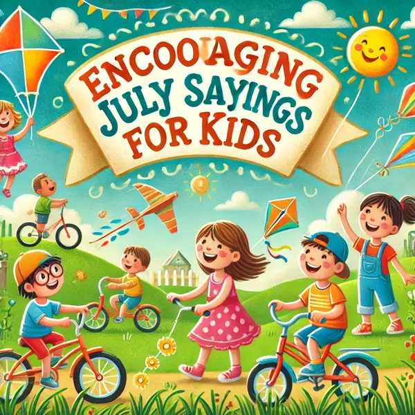 Encouraging July Sayings for Kids