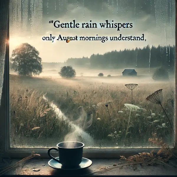 Gentle Rain Quotes for August Mornings
