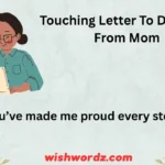 Touching Letter To Daughter from Mom