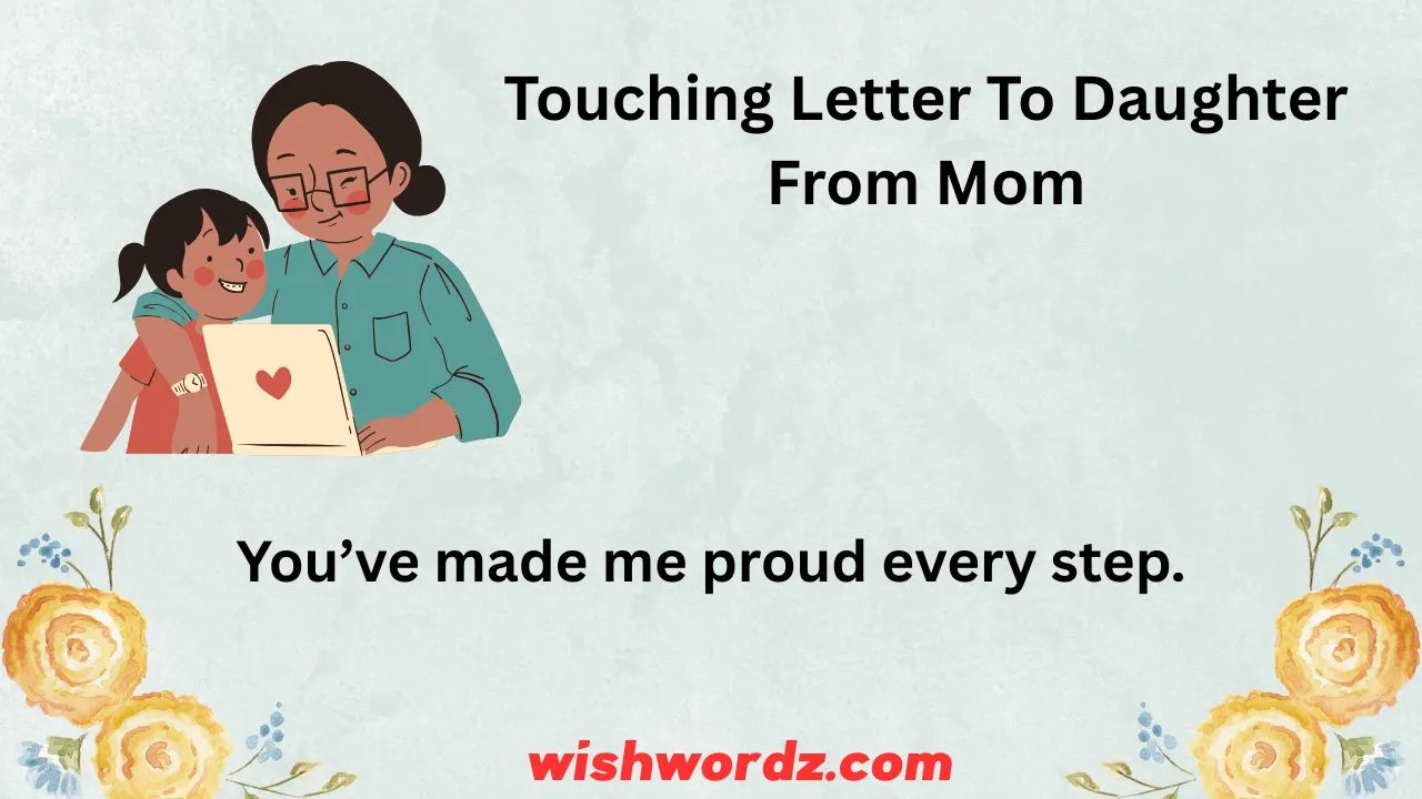 Touching Letter To Daughter from Mom