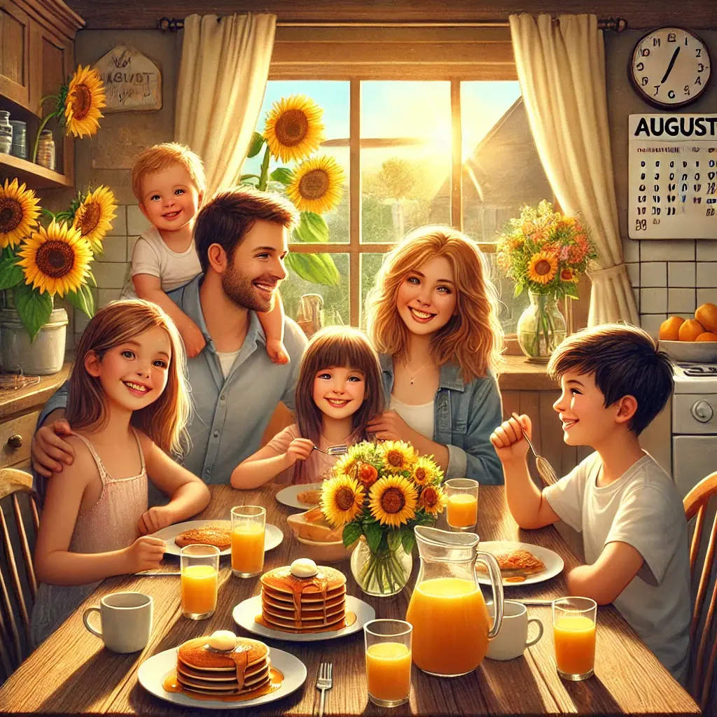 Family Morning Greetings for August