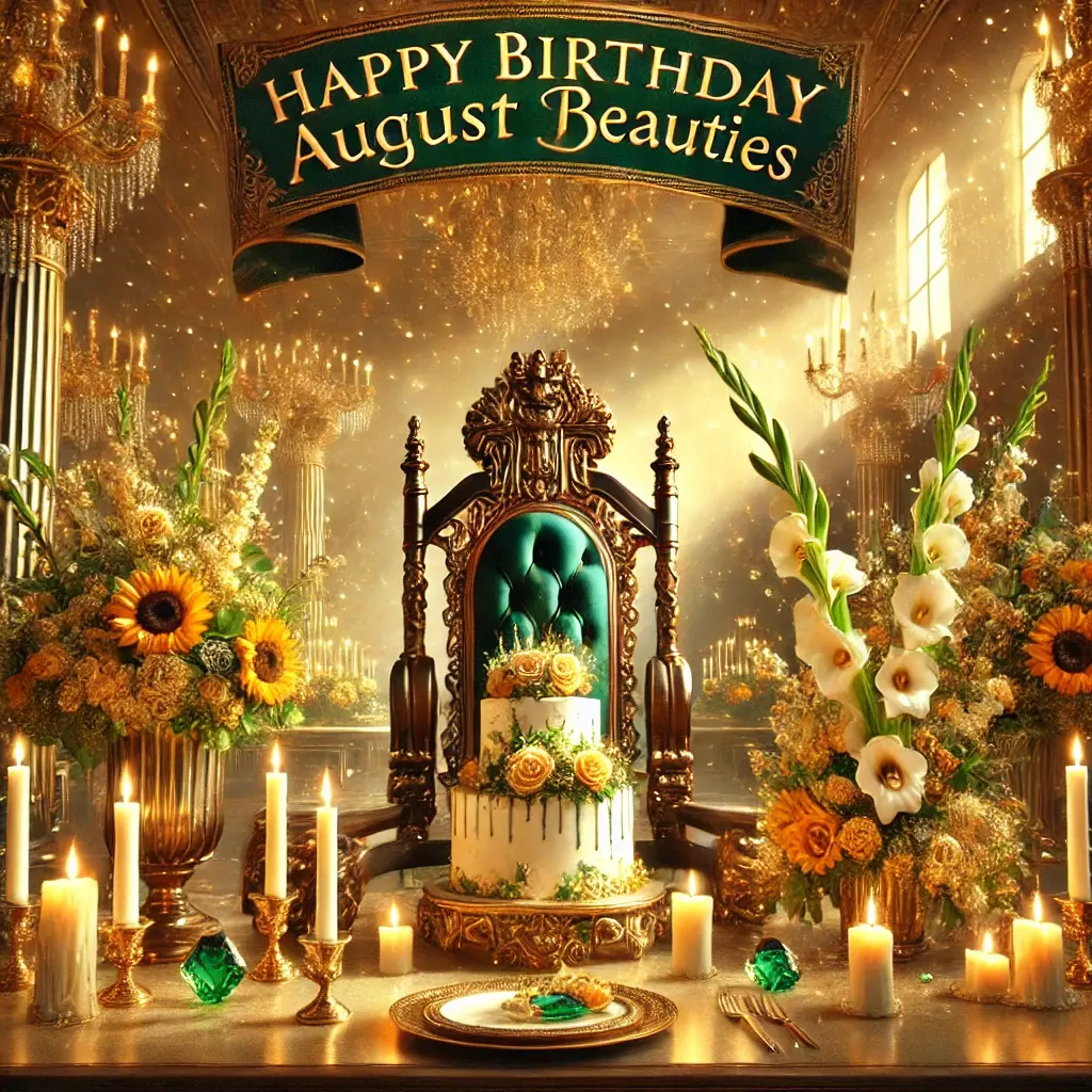 Regal Birthday Wishes for August Beauties
