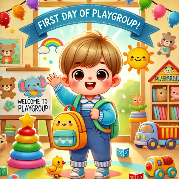 Cute Wishes for First Day of Playgroup