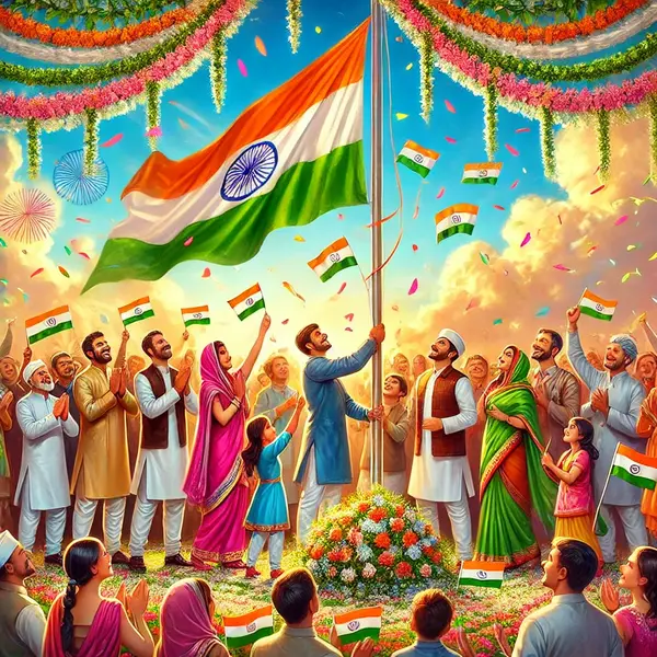 Warm Wishes for Flag Hoisting on Independence Day