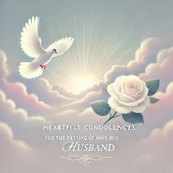 Heartfelt condolences for passing of husband