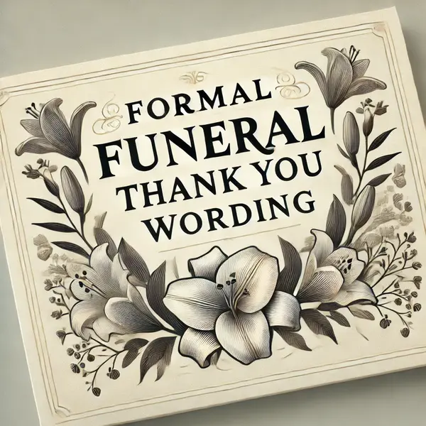 Formal Funeral Thank You Wording