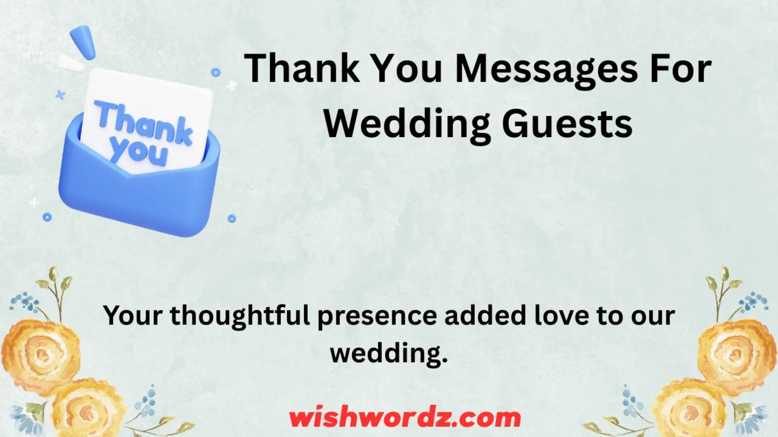 Thank You Messages For Wedding Guests