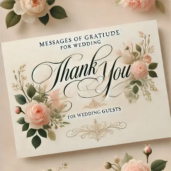 Messages of Gratitude For Wedding Guests